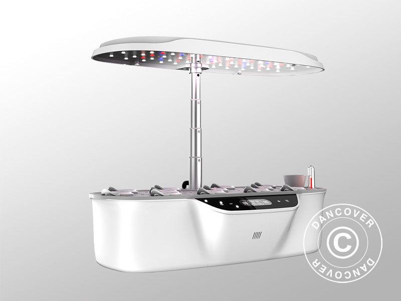 Hydroponic-Pflanzkasten mit LED-Wachstumslicht, 0,204x0,40x0,195m, Weiß