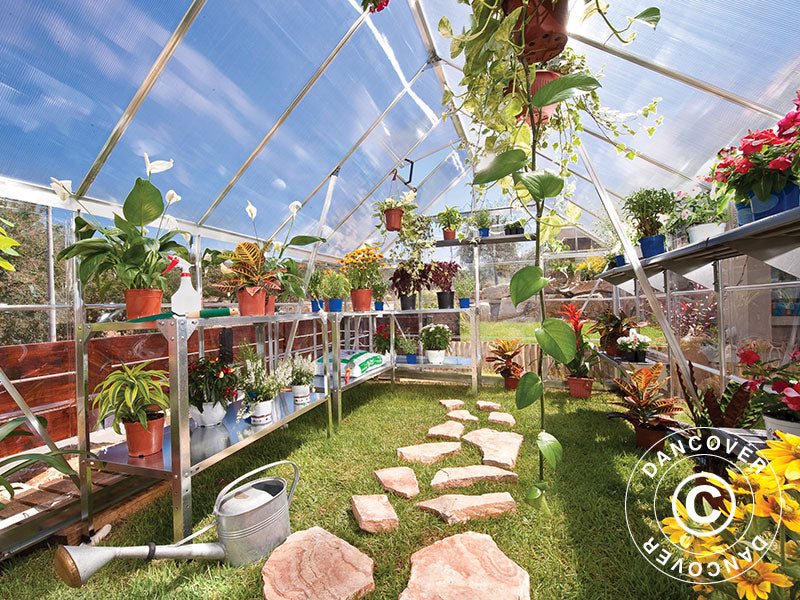 Greenhouse Polycarbonate Balance 8.9 m², Palram/Canopia, 2.44x3.67x2.29 m, Silver