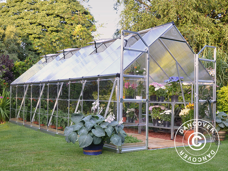 Greenhouse Polycarbonate 2.44x6.07m Silver – Buy online