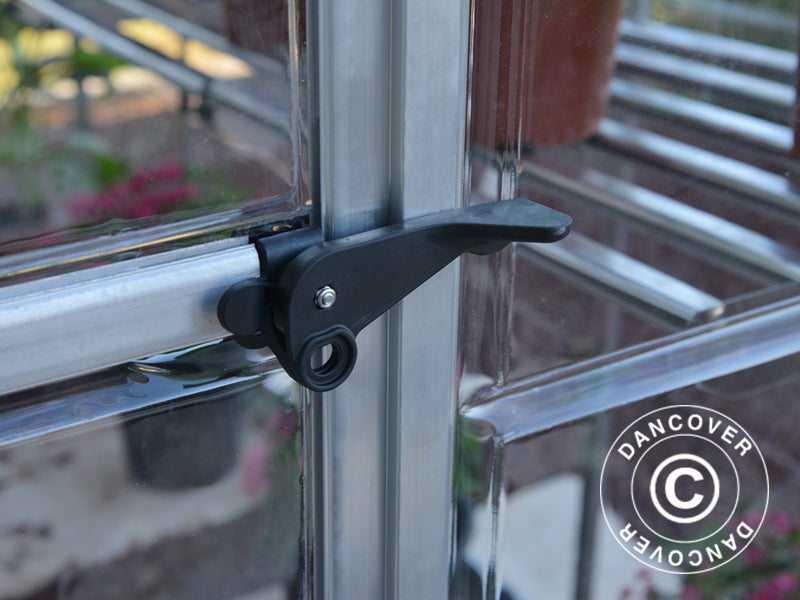 Serre adossée Polycarbonate, 3,05m², Palram/Canopia, 1,25x2,44x2,25m, Argenté