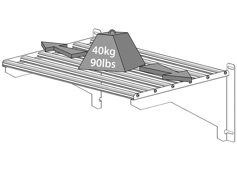 Mensola per serra, Robusta, Palram/Canopia, 58x42x20cm, Argento