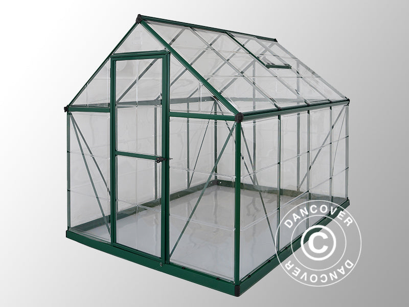 Gewächshaus Polycarbonat Harmony 4,5m², Palram/Canopia, 1,85x2,47x2,08m, Grün