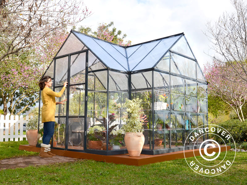 Oranjerie polycarbonaat VICTORY, 10,41m², Palram/Canopia, 3,66x3,05x2,69m, Grijs