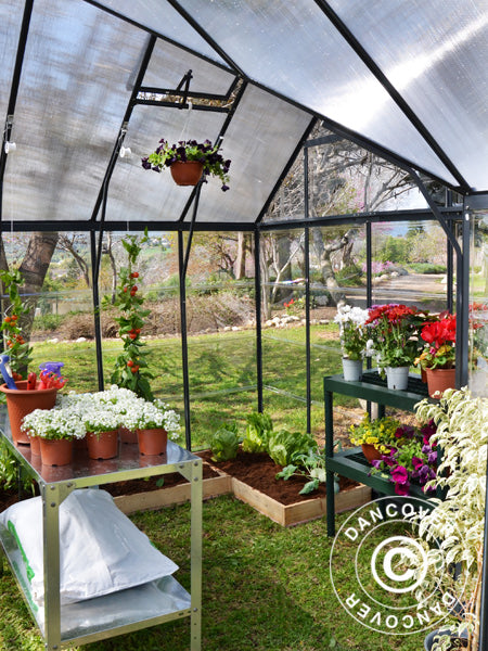 Oranjerie polycarbonaat VICTORY, 10,41m², Palram/Canopia, 3,66x3,05x2,69m, Grijs