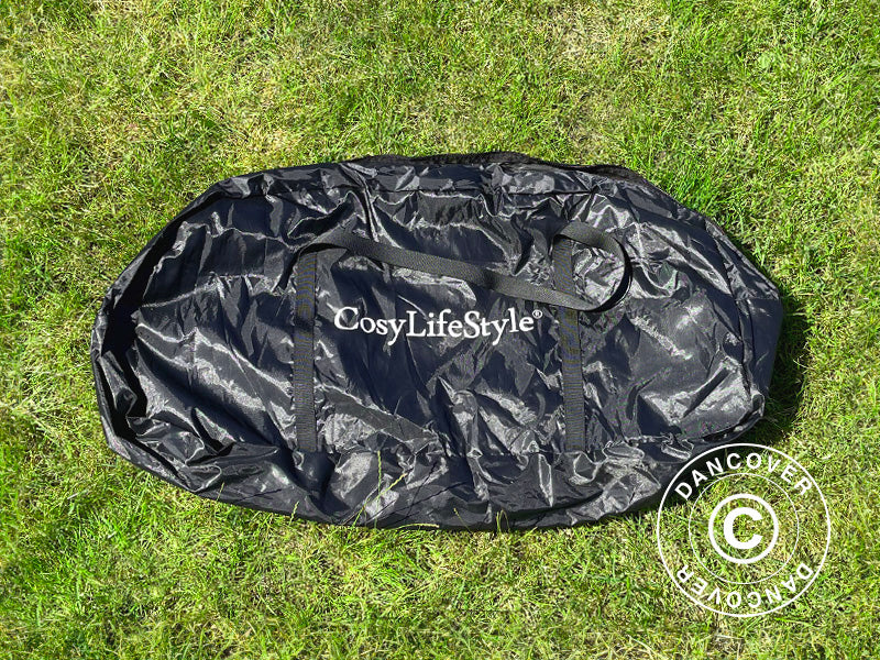 Cápsula para baño de hielo, Ø80x75cm, 300L, Negro/Blanco