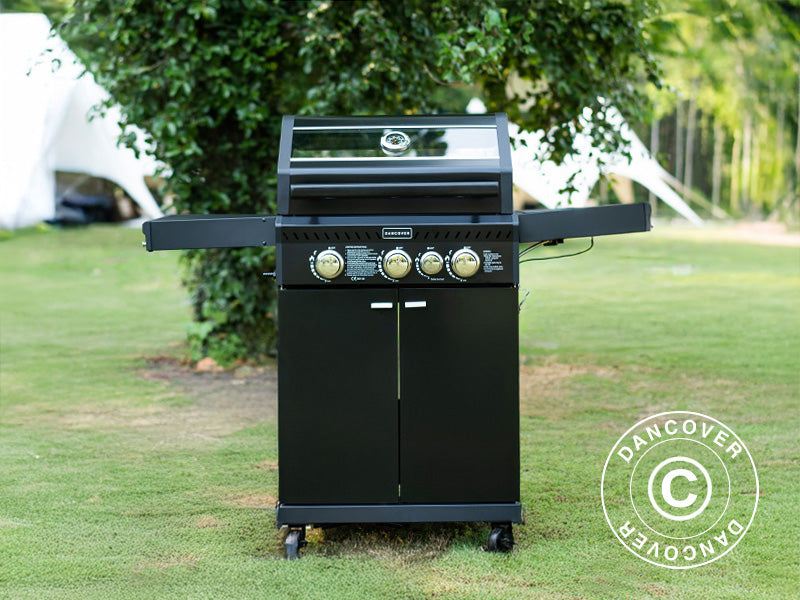 Gas BBQ Grill 53x123x112cm Black (IT)