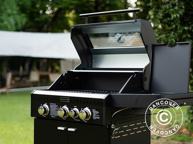 Gas BBQ Grill 53x123x112cm Black (IT)