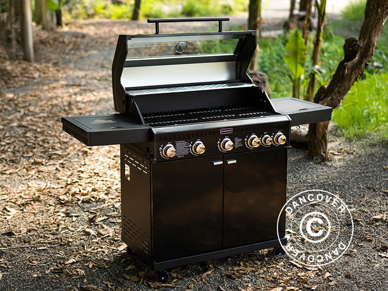 Gas BBQ Grill 53x146x112cm Black (ES)