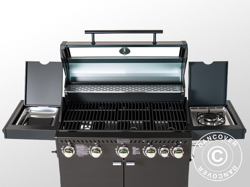 Barbacoa de gas Dancover 5+1, Negro
