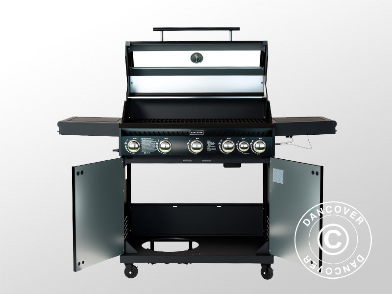 Gas BBQ Grill 53x146x112cm Black (IT)