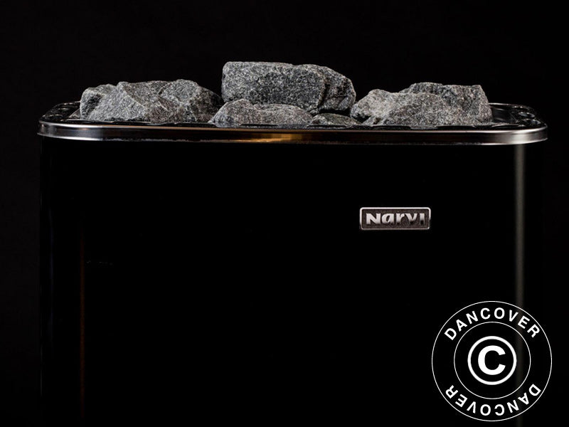 Saunaofen inkl. Steine, 6kW, Schwarz