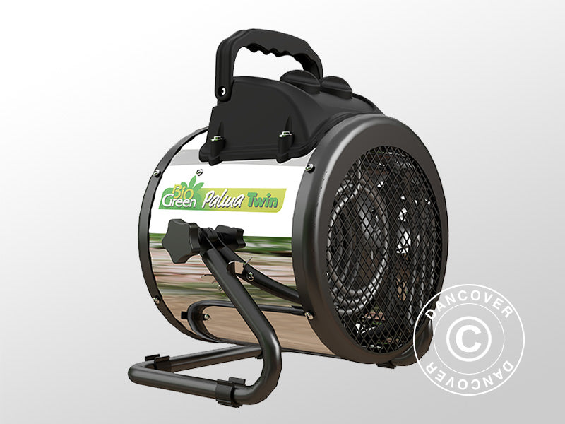 Greenhouse heater, Palma Twin, manual, 1000/2000 W, Black/Silver