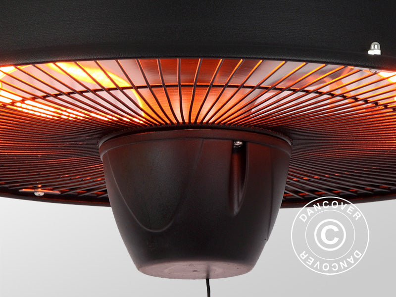 Hanging carbon patio heater Irabu, 1500W, Black