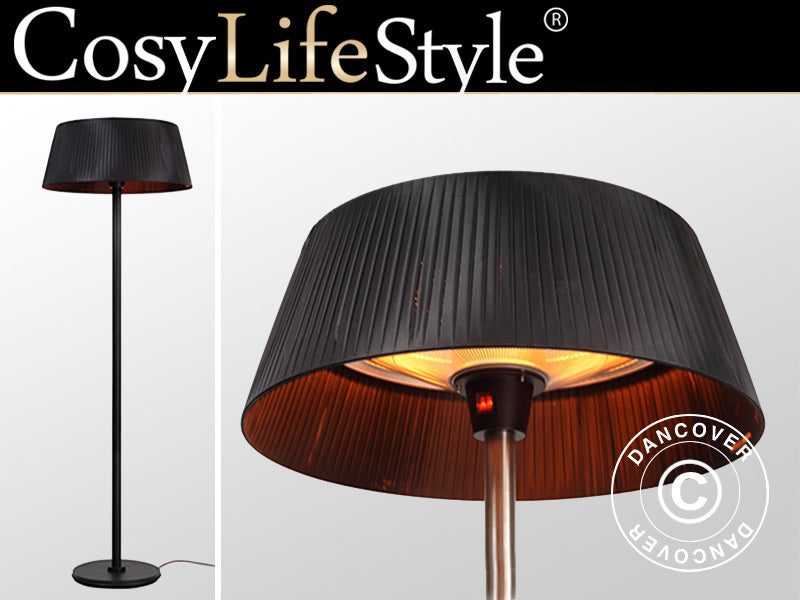 Halogēna terases sildītājs IKEMA, brīvi stāvošs, 2000W, Melns