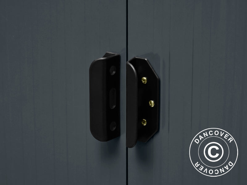 Geräteschuppen mit Dachfenster, 2,38x1,93x2,03m, 4,59m², Anthrazit/Weiß