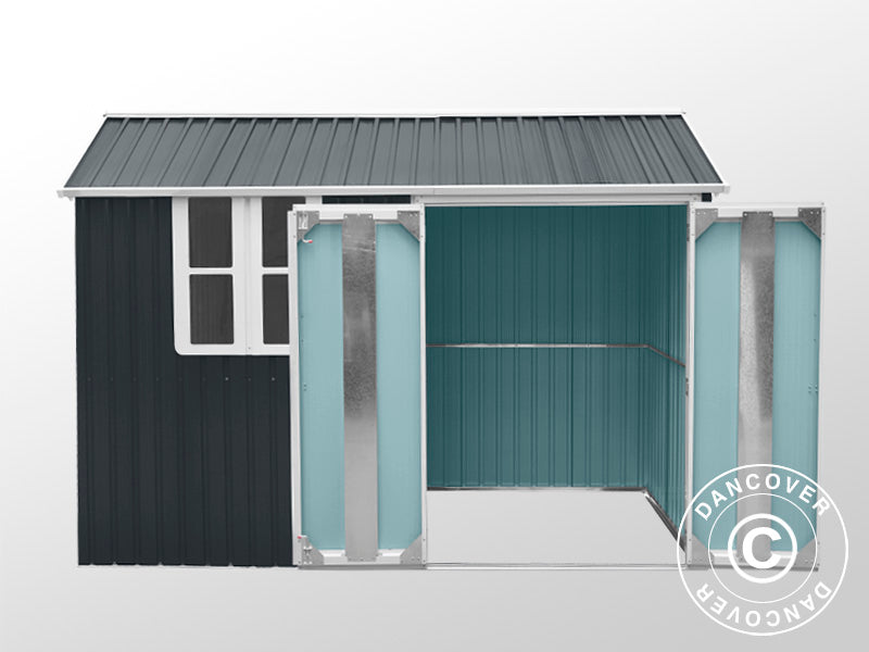 Garden shed, 3.02x1.72x2.29 m, 5.19 m², Anthracite/White