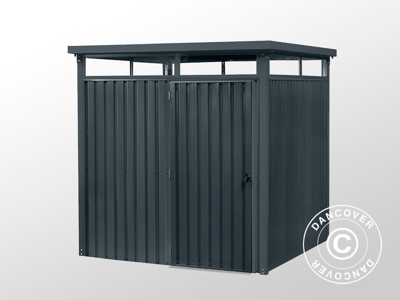 Garden shed w/skylight, 2.04x2.45x2.26 m, 5.0 m², Anthracite