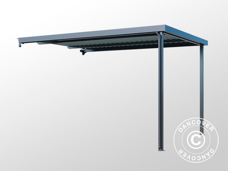 Estensione per casetta da giardino con lucernario, 2,86x2,45x2,26m, 7m², Antracite