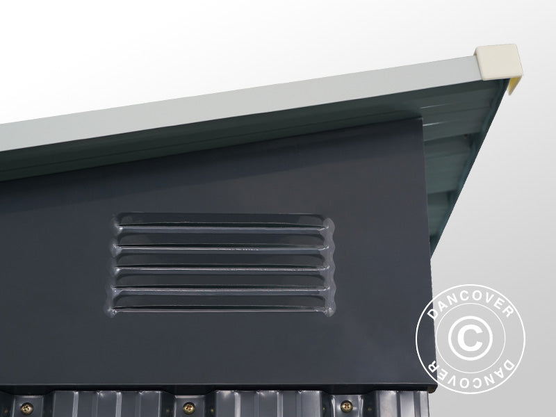 Caseta de jardín con tragaluz 1,95x1,21x1,96m, 2,35m², ProShed®, Antracita/Blanco