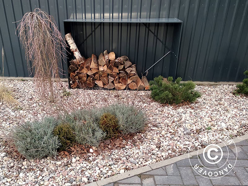 Holzlager, Hochbeet 1,8x0,5x1,1m ProShed®, 0,9m², Anthrazit