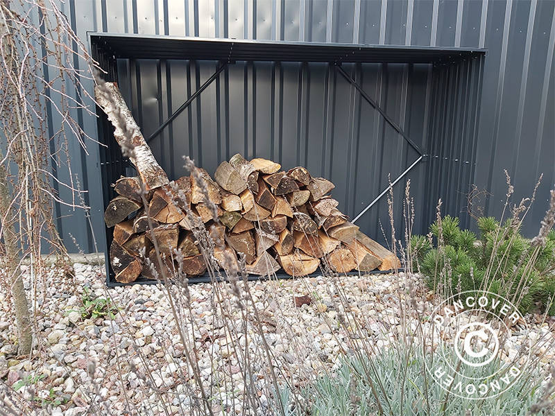Holzlager, Hochbeet 1,8x0,5x1,1m ProShed®, 0,9m², Anthrazit