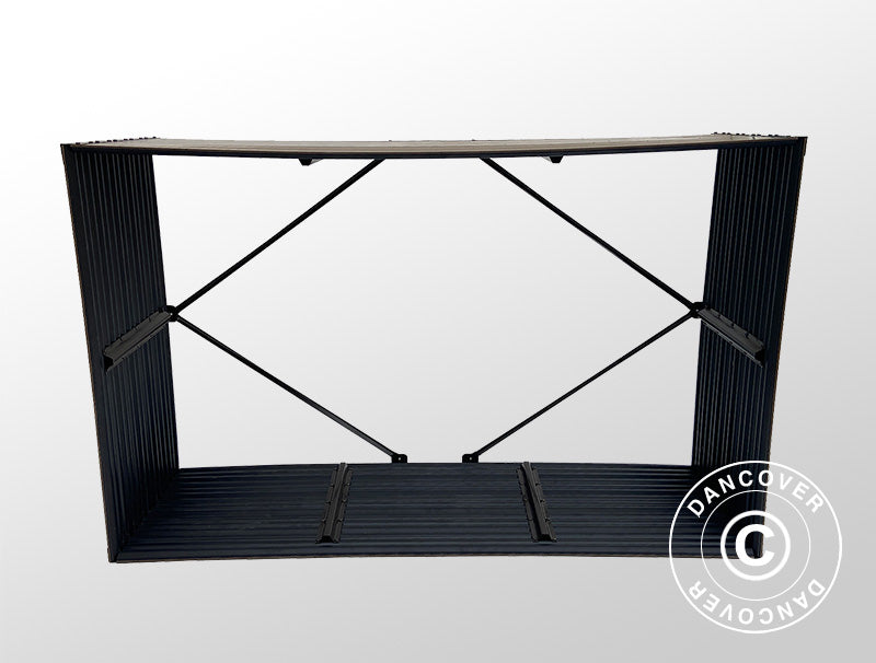 Holzlager, Hochbeet, GPPS, 1,5x0,5x1m, 0,75m², Braun NUR 3 ST. ÜBRIG