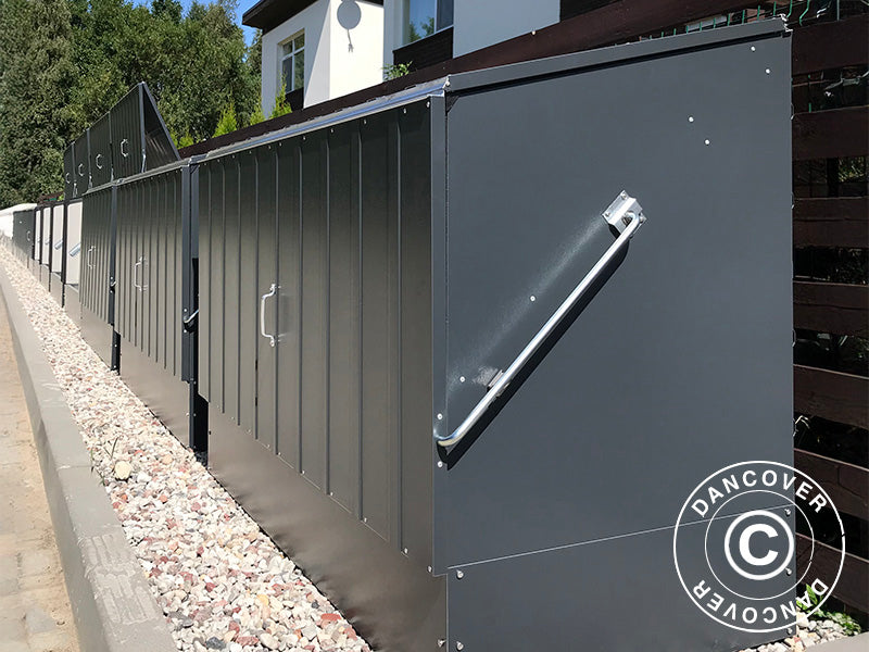 Pyörävaja, Bicycle Storage Box, Trimetals, 1,96x0,89x1,33m, 1,74m², Antrasiitti