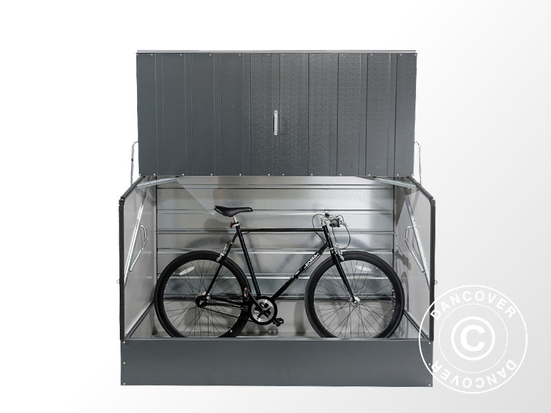 Pyörävaja, Bicycle Storage Box, Trimetals, 1,96x0,89x1,33m, 1,74m², Antrasiitti