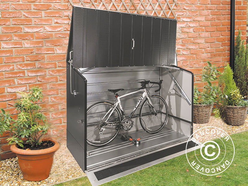Prolee Deposito per biciclette 2,2 x 1,5 m, tessuto Oxford impermeabile per 4 biciclette, capanno per biciclette, capanno da giardino e deposito all' aperto, nero