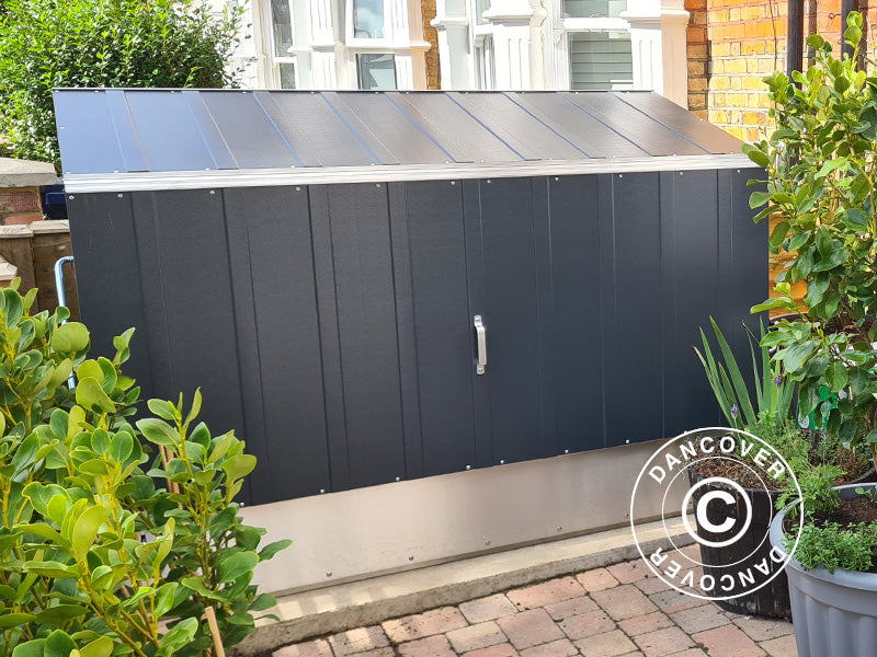 Bike storage w/ramp, Protect-a-Cycle, Trimetals, 1.96x0.89x1.33 m, 1.74 m², Anthracite