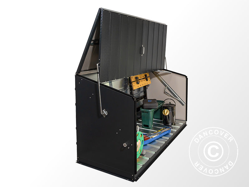 Dārza kaste, Storeguard, Trimetals, 1,96x0,89x1,13m, 1,74m², Antracīts