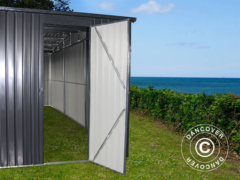 Metallgarage doppelt 6,37x5,13x2,41m, 31,74m², ProShed®, Anthrazit