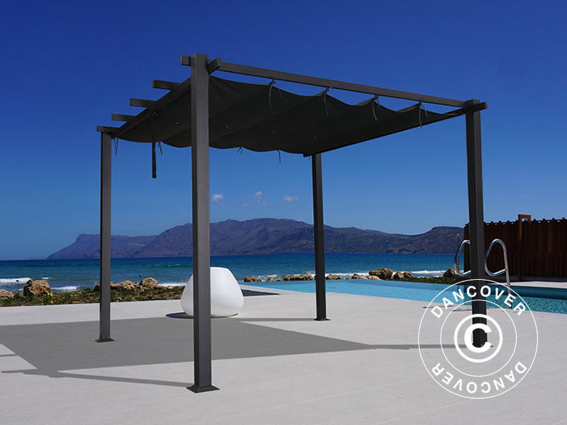 Pergola pavėsinė Santa Cruz, 3x4m, Tamsi pilka