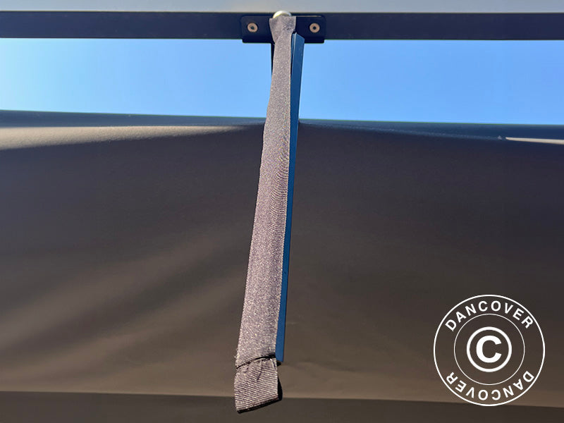 Pergola gazebo Santa Cruz, 3x3 m, Dark grey