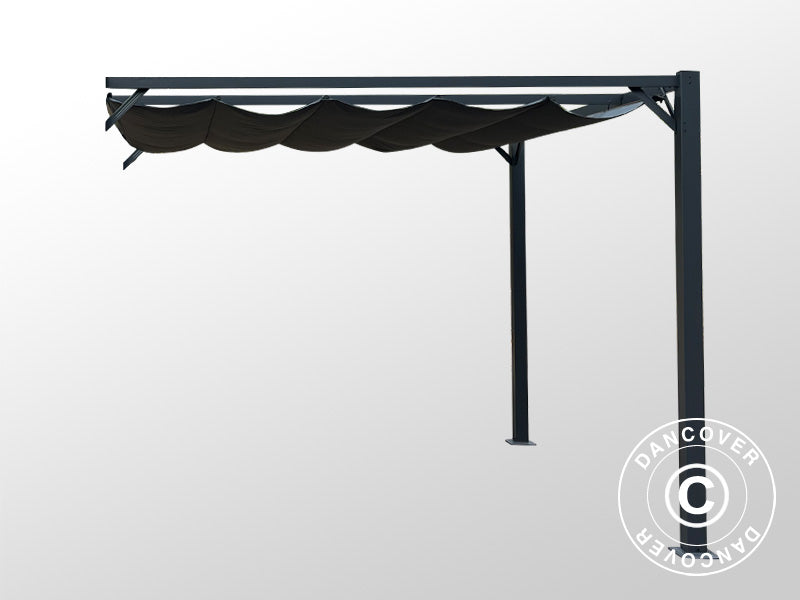 Pagarinājums Santa Cruz pergola lapenei, 3x3m, Tumši pelēks