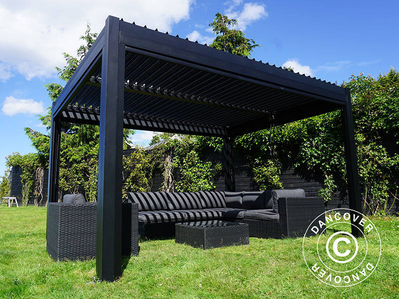Bioklimatska pergola Sjenica San Pablo Alu+, 3x3m, Crna