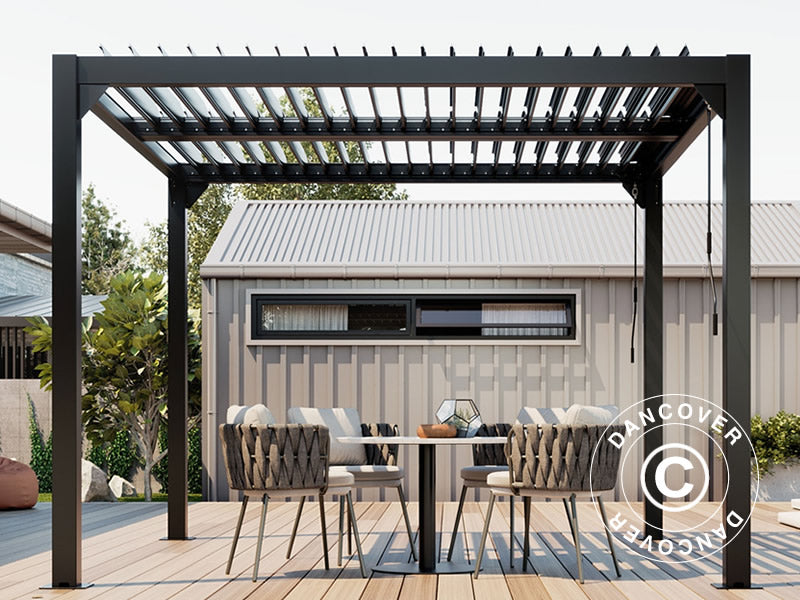 Pergola Gazebo San Pablo Alu+ 3x3m Black