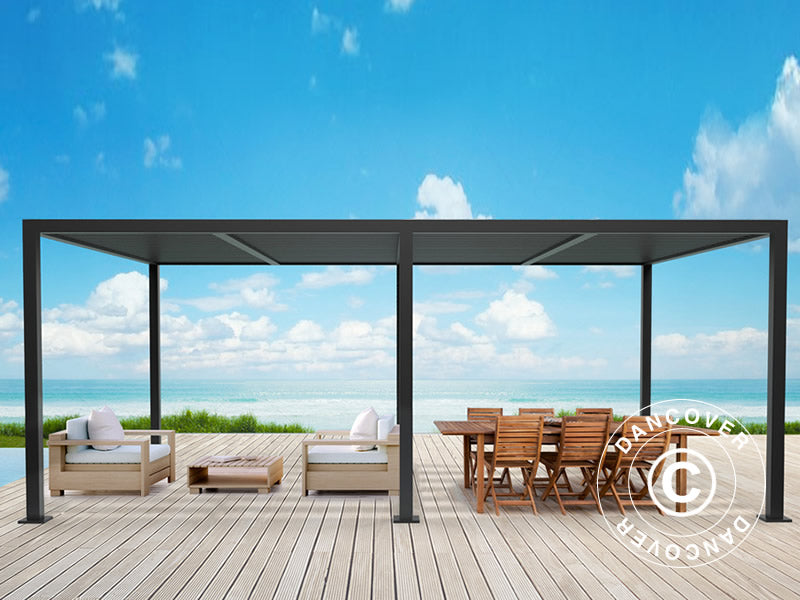 Pergola Gazebo San Pablo Alu+ 3x5,8m Black