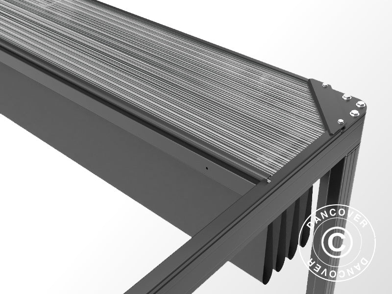 Pergola Nojume San Fernando, 3x3m, Melna/Tumši Pelēka