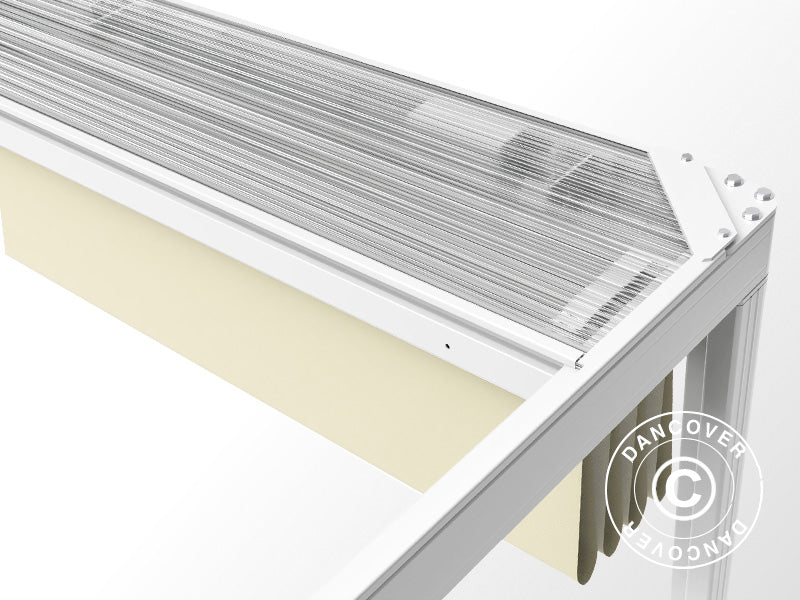Pergola paviljoen San Fernando, 4x3m, Wit/Beige