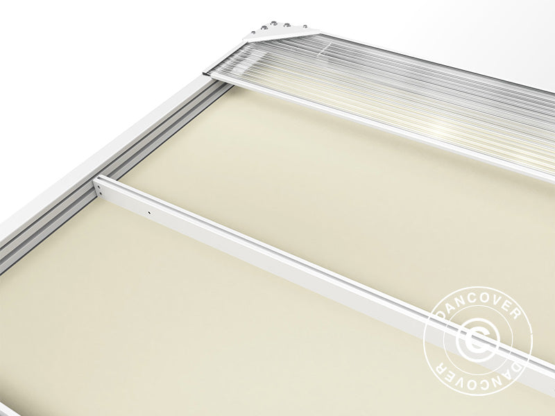 Pergola paviljoen San Fernando, 4x3m, Wit/Beige