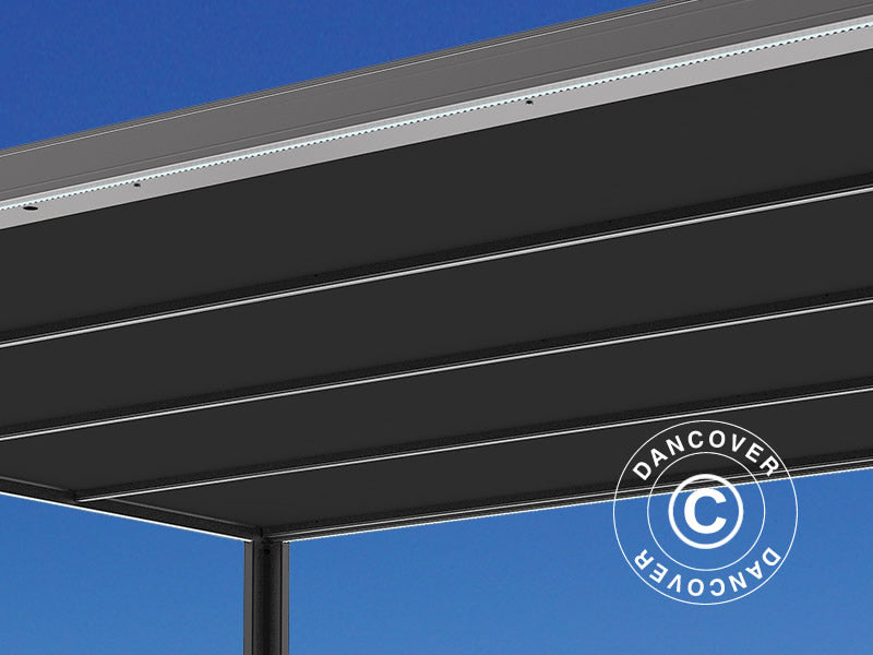 Pavilhão Pergola San Fernando, 3x3m, Preto/Cinza Escuro