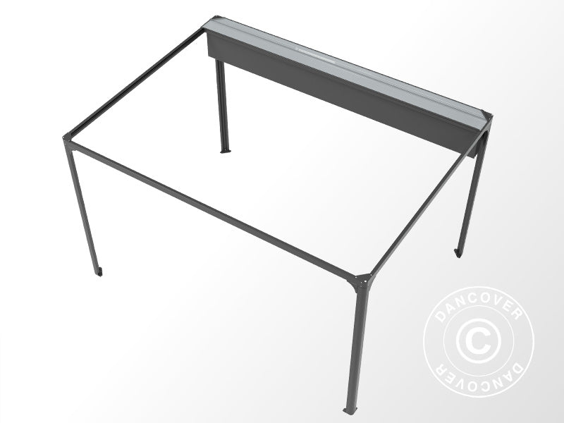 Pergola San Fernando, 4x3m, Noir/Gris foncé