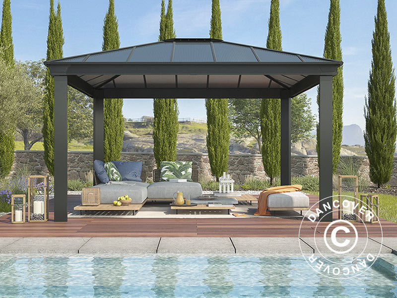 Gazebo Dallas 3.64x4.26 m, Anthracite