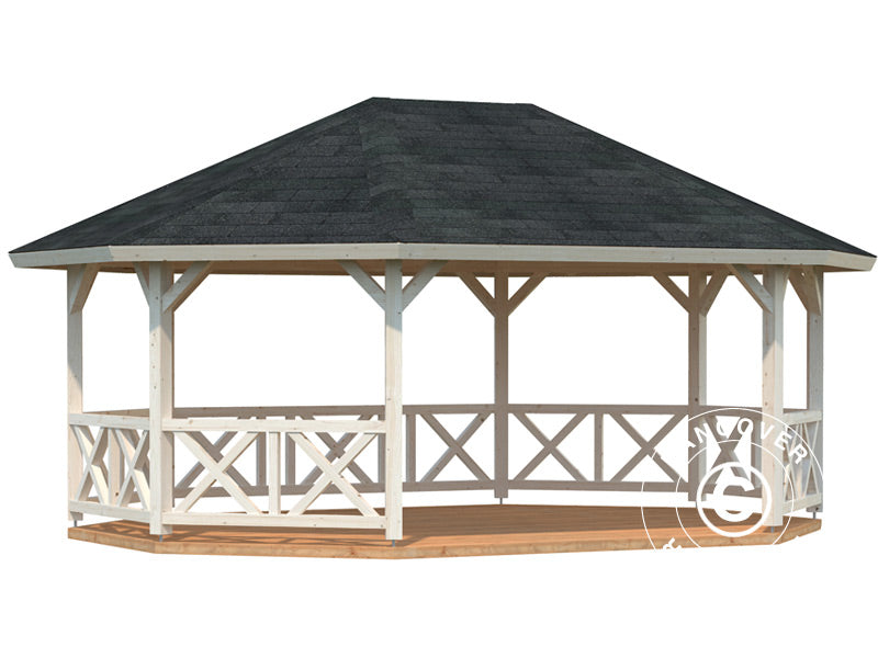 Holzpavillon, 4,67x6,17x3,62m, 25m², Natur