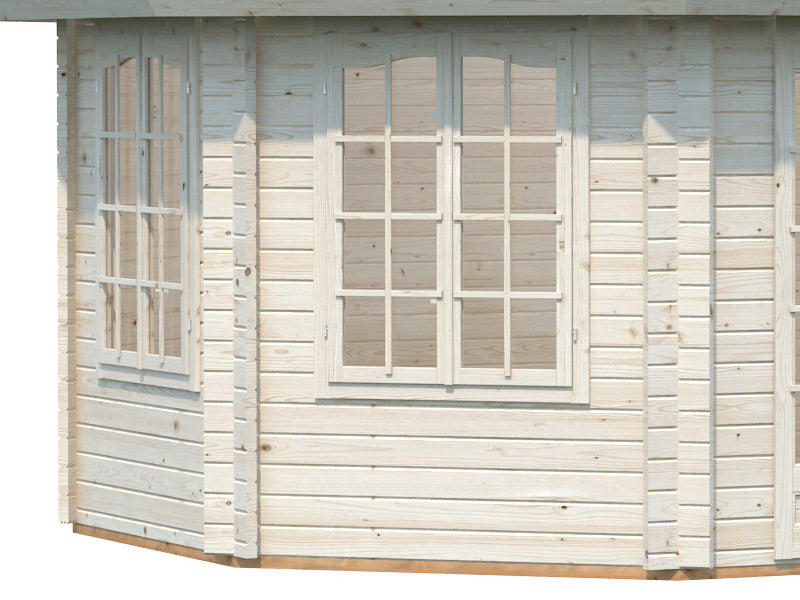 Holzpavillon mit Boden, 5,71x4,21x3,71m, 20,3m², Natur