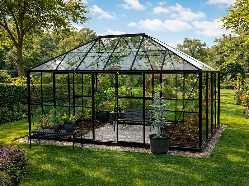 orangerie zelt Orangerie Pavillon 12m² Schwarz 4,2x2,86m – Jetzt bestellen