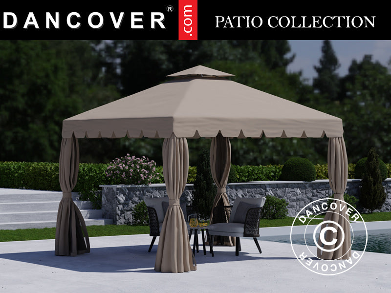 Gazebo Osiris 3x3 m, Dark beige