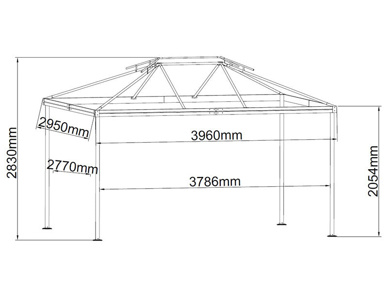 Pavillon Osiris 3x4m, Sand