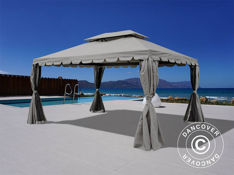Gazebo da giardino Osiris 3x4m, Grigio